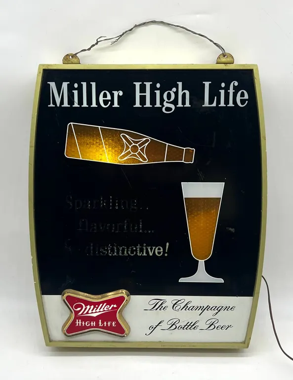 Miller High Life Beer Light/Sign