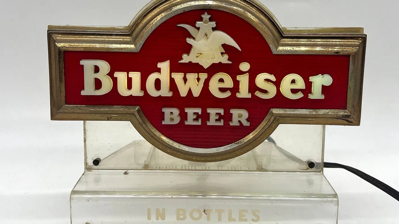 Budweiser Beer "In Bottles" Light/Sign
