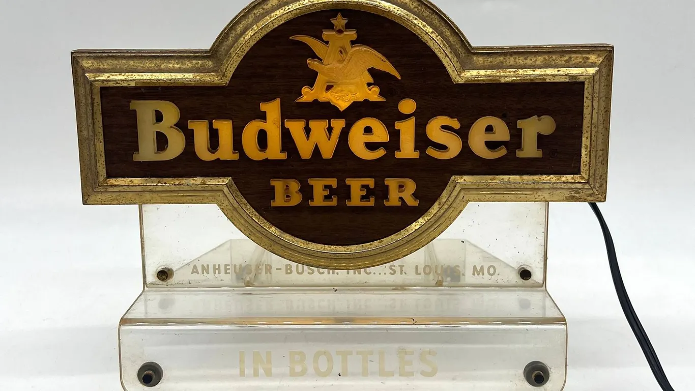Budweiser Beer "In Bottles" Light/Sign