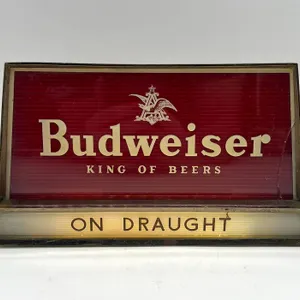 Budweiser "On Draught" Beer Light/Sign
