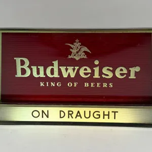 Budweiser "On Draught" Beer Light/Sign