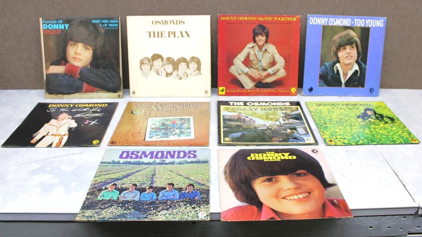 10 Donny Osmond and Osmonds LP Vinyl Records