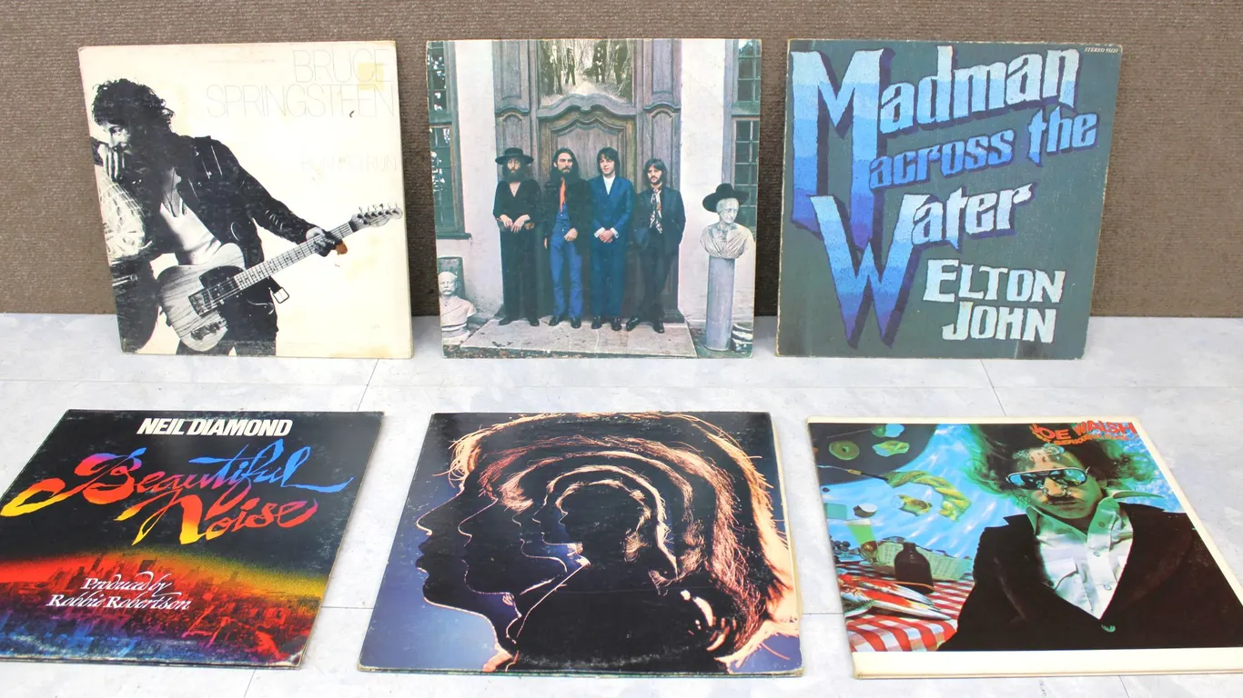 Six Rock and Pop LP Records Assorted Artists