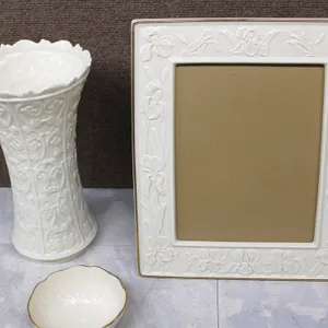 Lenox Porcelain Frame, Vase, and Bowl Set