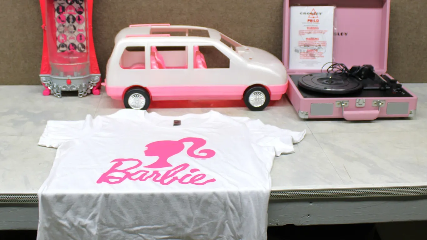 Barbie T-Shirt, Toy SUV, Closet, Pink Crosley Turntable