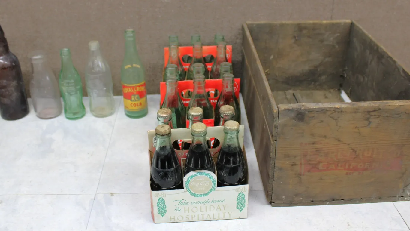 Soda Bottles and Wooden Crate