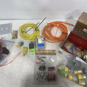 Electrical Supplies, Wire, Clips, Bulbs & Metal Toolbox