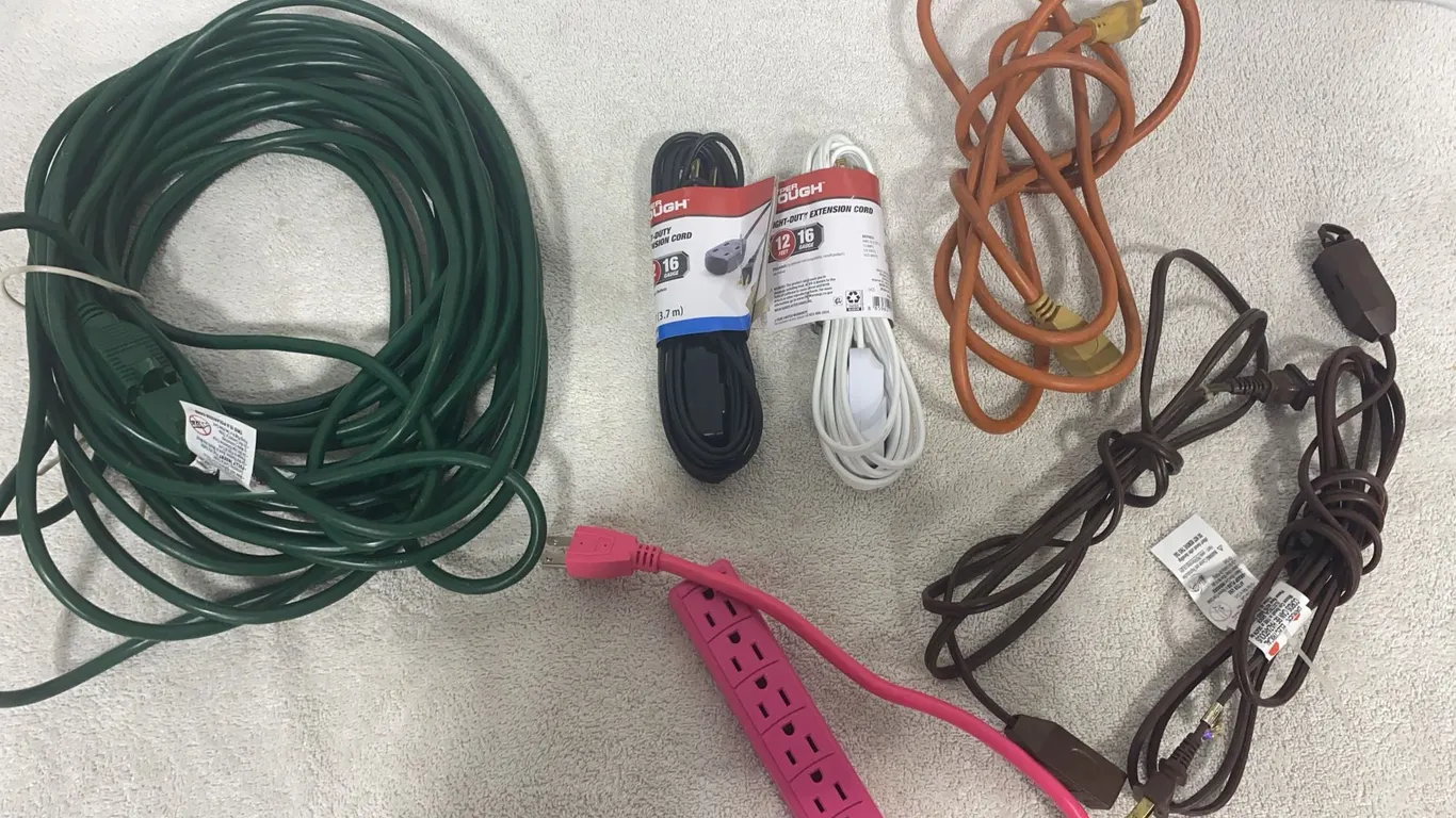 Extension Cords & Pink Power Strip