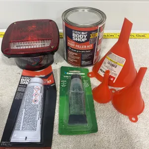 Evercoat Body Filler, Hardeners, Trailer Light & Funnels