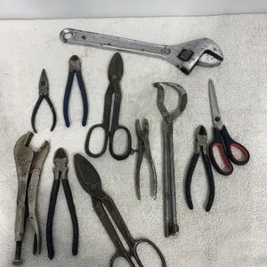 Assorted Hand Tools – Pliers, Tin Snips, Wrench & Scissors