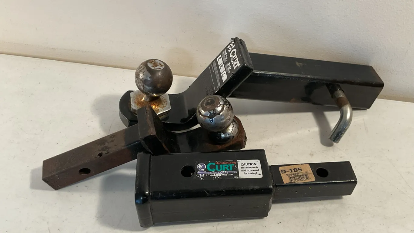 Curt Trailer Hitch Ball Mounts and Receiver Tube Adapter Lot