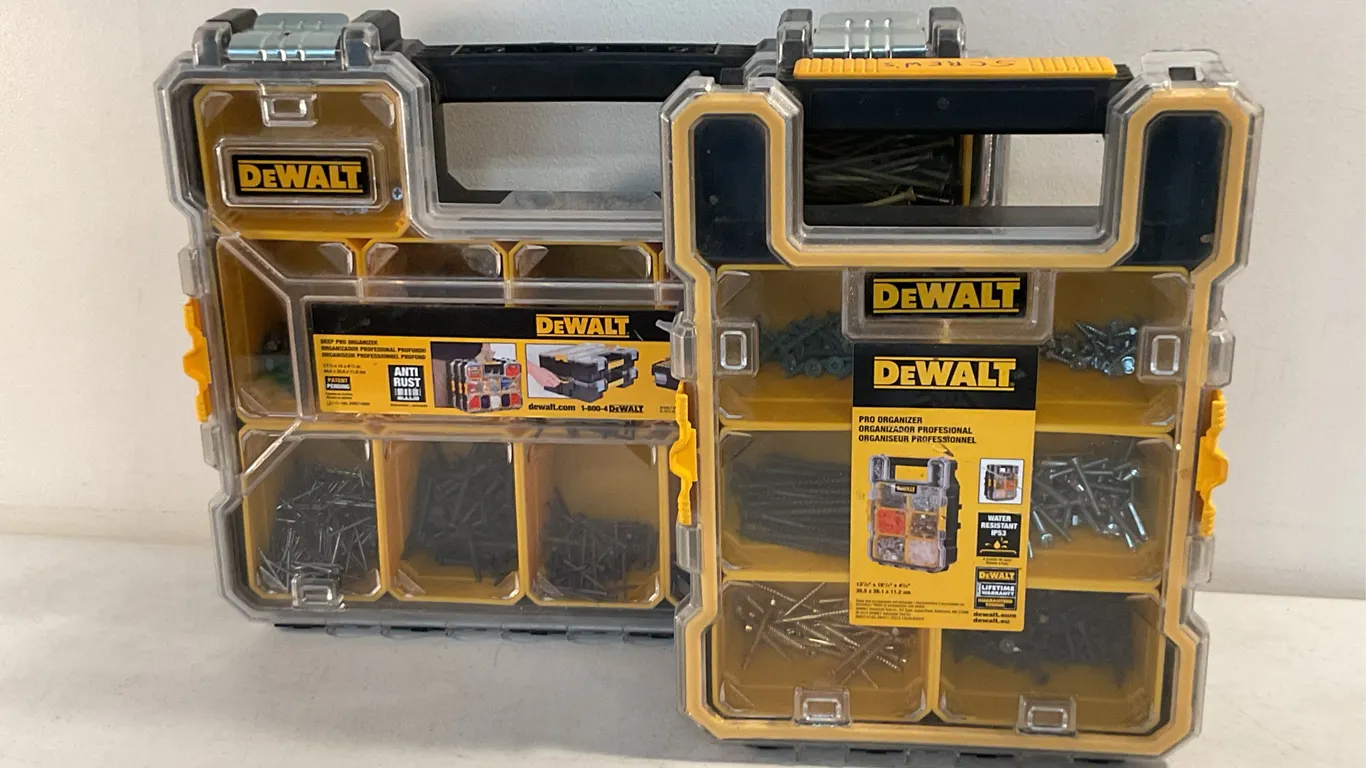DeWalt ToughSystem Deep Organizer Cases with Fasteners