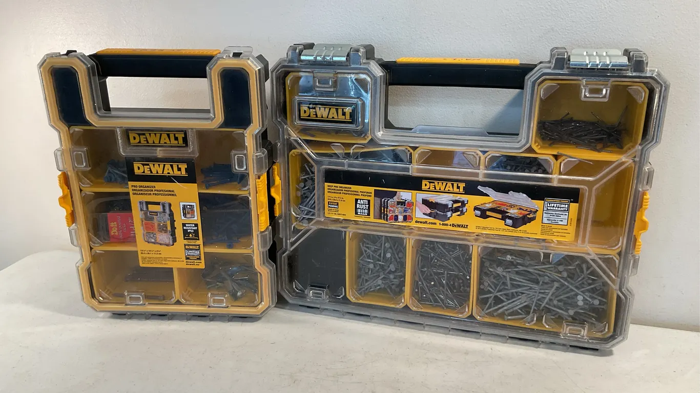 DeWalt Small Parts Organizer Cases and Hardwares