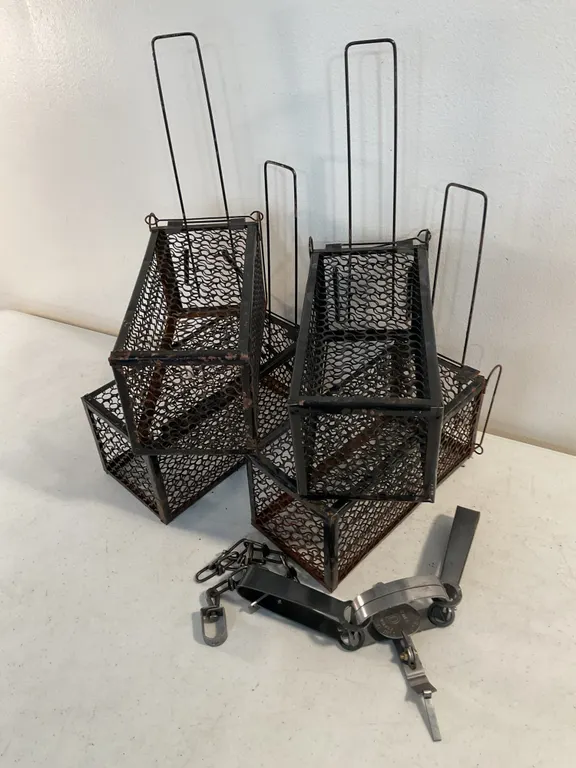 Vintage Heavy Iron Long Spring Animal Trap