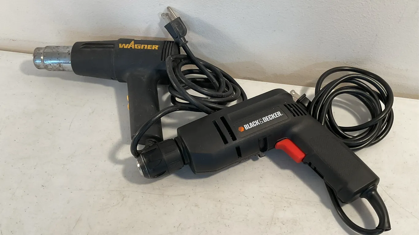 Black & Decker Corded Drill and Wagner Heat Gun