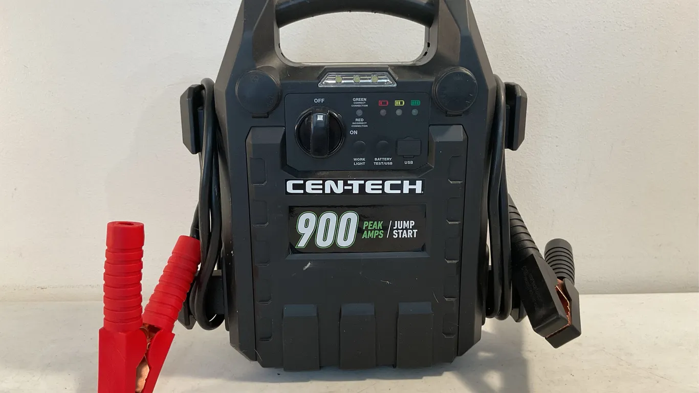 Cen-Tech 3-in-1 Portable Jump Starter and Power Pack - 900 Peak Amps