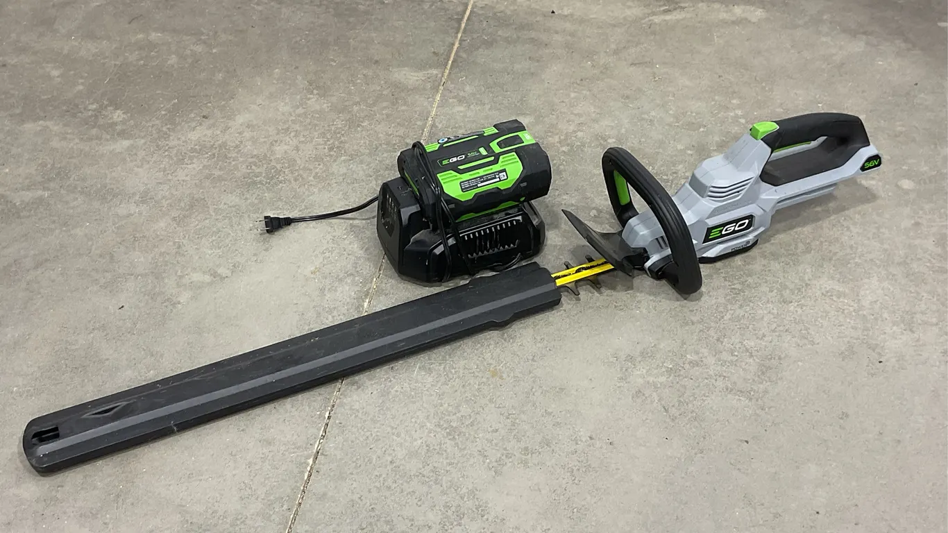 EGO Power+ 56V Cordless Lithium-Ion Hedge Trimmer with Battery and Charger