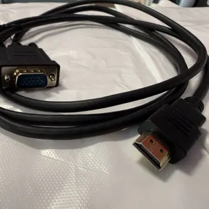 HDMI to VGA Active Converter Cable with a Standard HDMI male Connector and 15-pin VGA Male