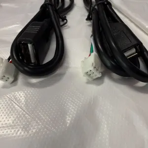 4Pin & 6Pin Connector USB Extension Cable Adapter for Android Car Radio Stereo