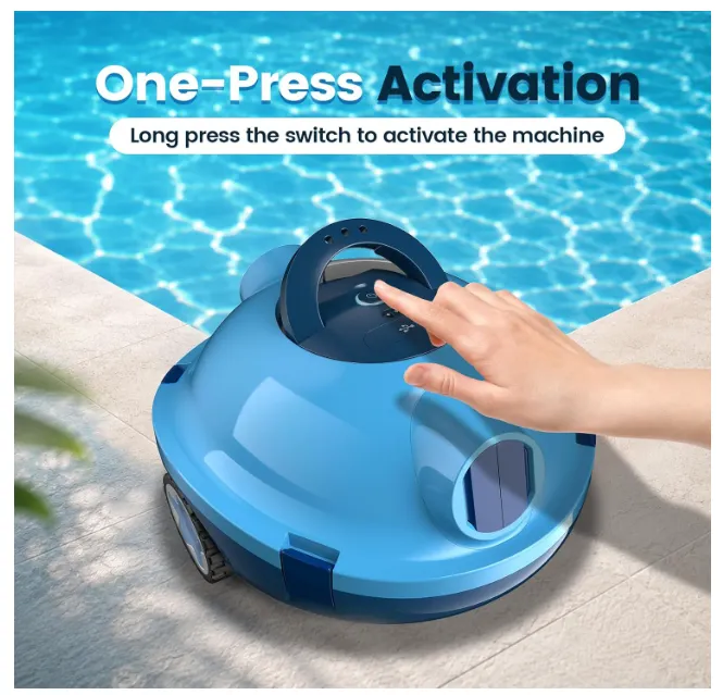 Y10 Robotic Pool Cleaner,Cordless Pool Vacuum with 90 Mins Runtime- Open box, runs!