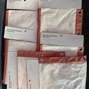 Accessories Pouch by The Notebook Collective.  8.5" X 10" Zipper Pouch. Set of 7 for Ring Binder