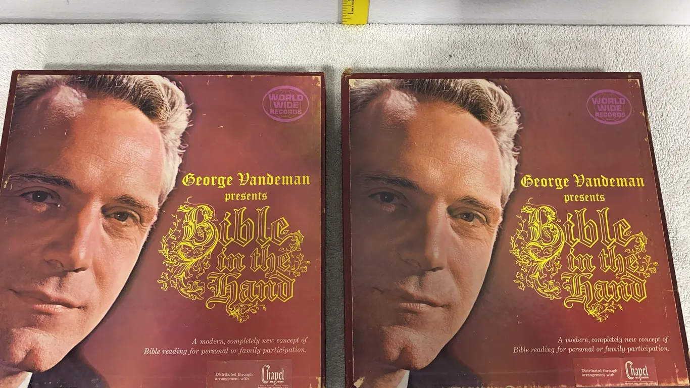 Vintage George Vandeman "Bible in the Hand" Vinyl Record Box Sets