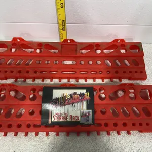 Red Plastic Wall-Mount Multi-Tool Storage Racks