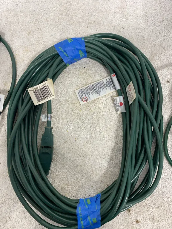 Heavy-Duty Green Outdoor Extension Cord