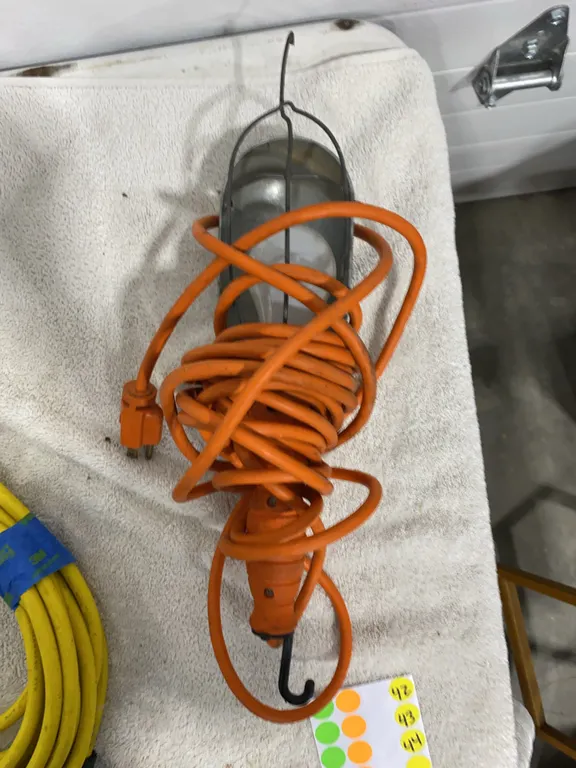 Trouble Light with Orange Extension Cord