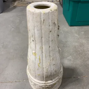 Distressed Ceramic / Plaster Column Pedestal