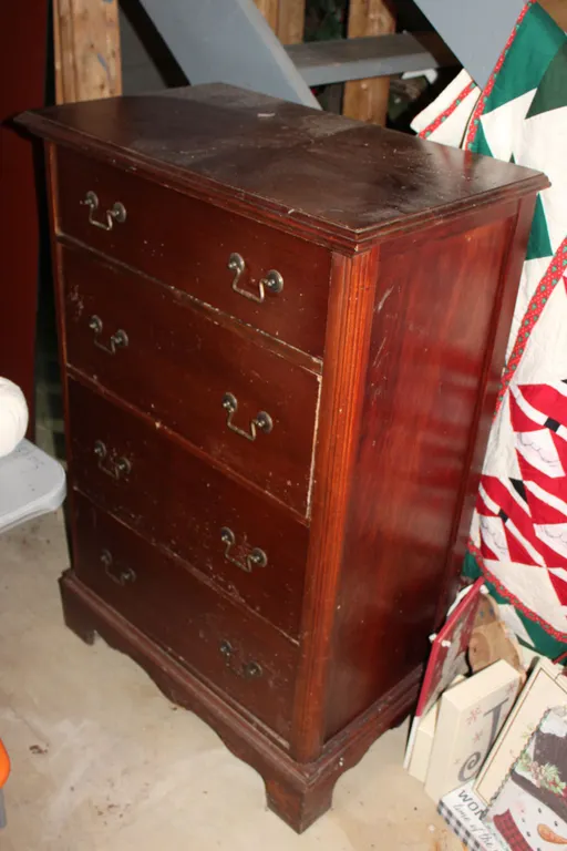 Wood Five-Drawer Chest