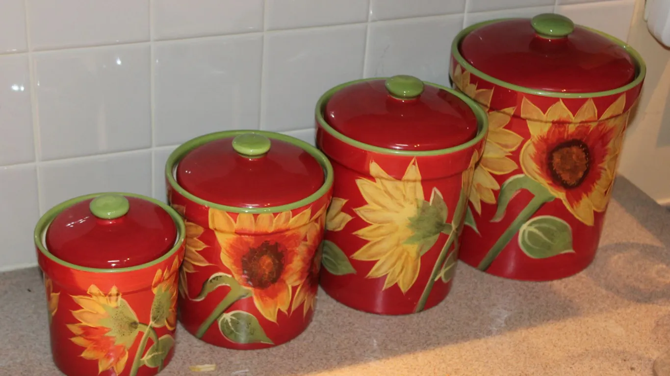 Sunflower Kitchen Canisters