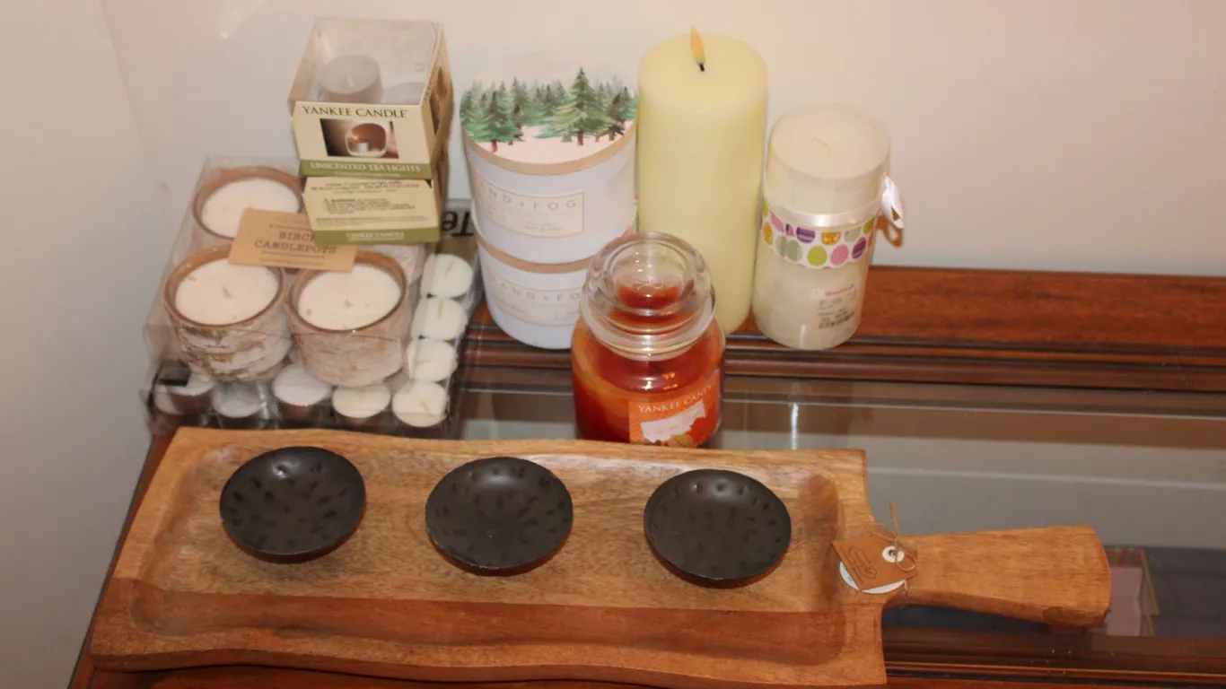 Candles & Wood Candle Tray