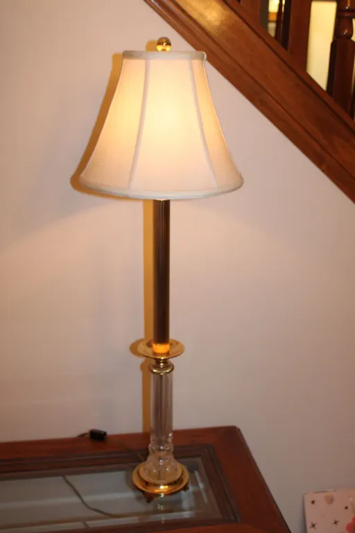 Waterford Crystal & Brass Table Lamp