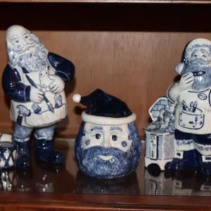 The Potting Shed Santa Figurines & Jar