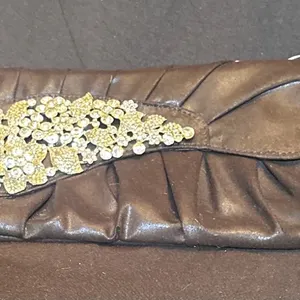 Mystique Black Clutch Bag with Rhinestone Embellishment