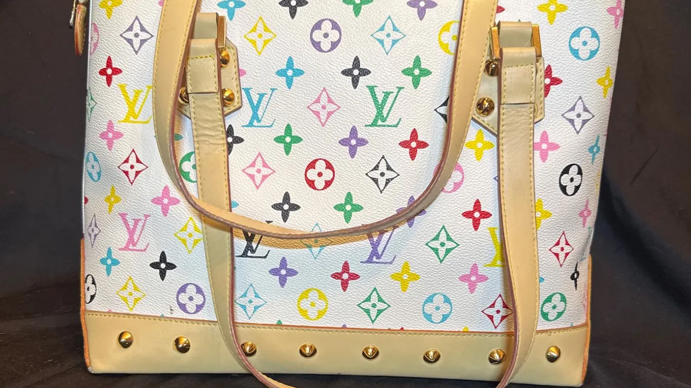 Vintage Louis Vuitton Multicolor Canvas Tote Bag