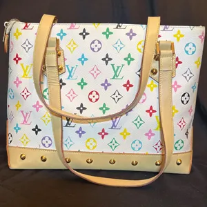Vintage Louis Vuitton Multicolor Canvas Tote Bag