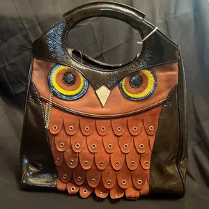 Kate Spade Owl-Themed Handbag With Dust Bag, Likely 2000s Era