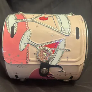 Road Flair “Lookin’ Fine” Retro 50s Swarovski Crystal Embellished Purse