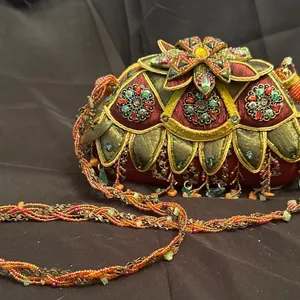 Mary Frances Beaded Handbag With Floral Embellishments