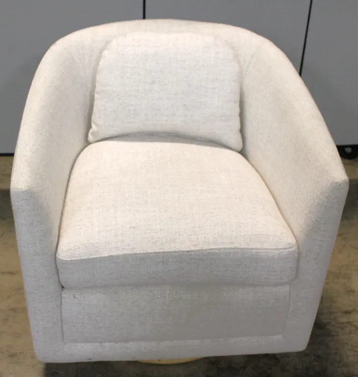 Swivel Club Chair With Light Upholstery