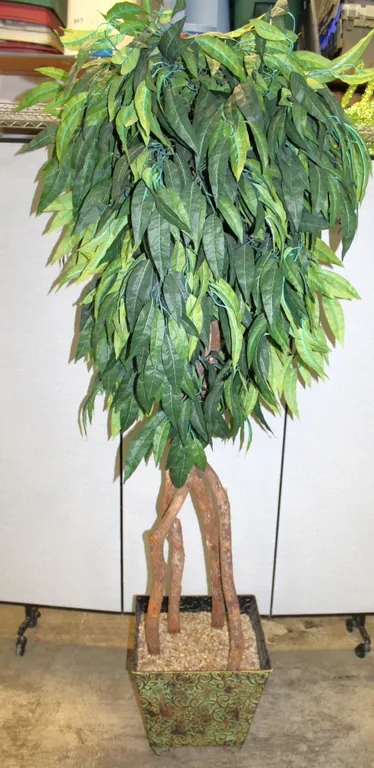 Artificial Tree in Decorated Metal Planter