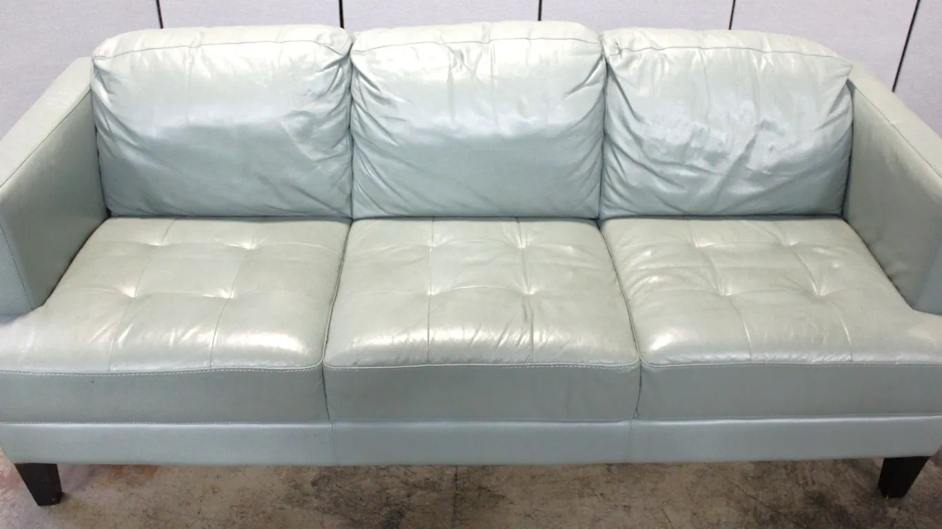 Upholstered Sofa with Four Decorative Cushions