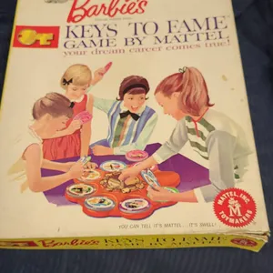 Barbie's Keys to Fame Board Game by Mattel 1963 Complete