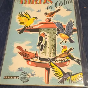 Saalfield Birds to Color Book No. 308, 5¢, Parents' Award