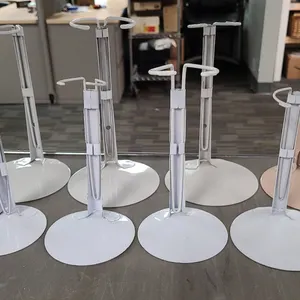 7 Adjustable Metal Doll Stands Assorted Colors