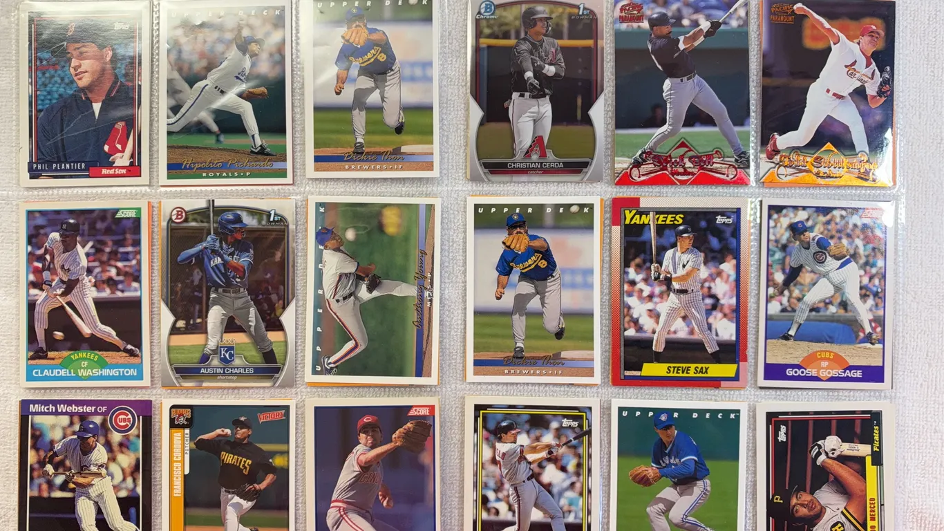 Baseball Cards-Double Sided Sleeve (2 sets) Mixed Lots
