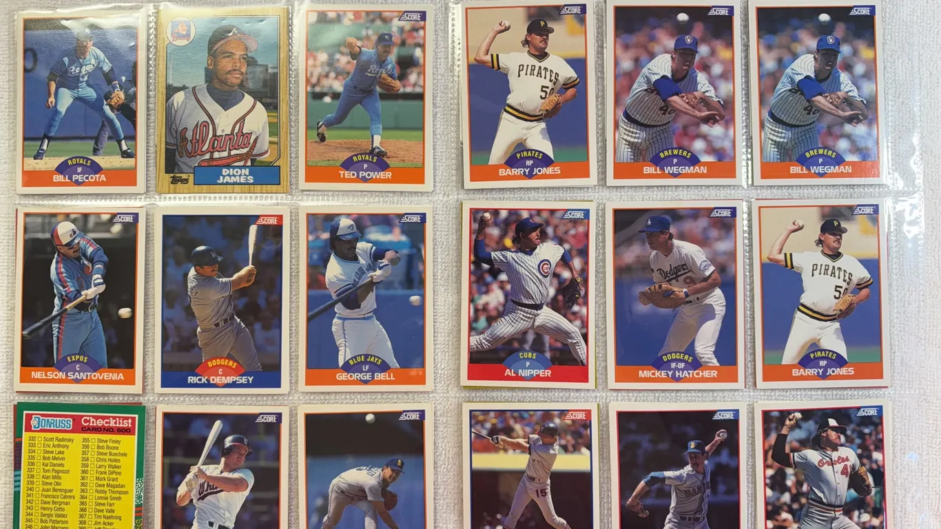 Baseball Cards-Double Sided Sleeve (2 sets) Mixed Lots