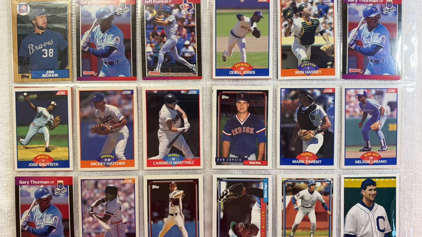 Baseball Cards-Double Sided Sleeve (2 sets) Mixed Lots